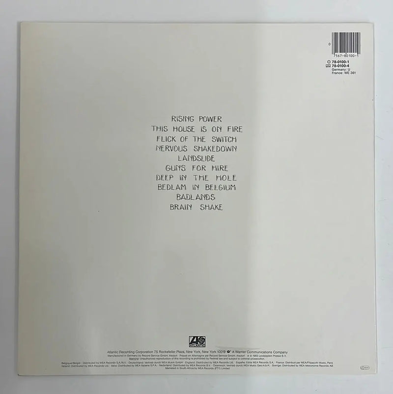 AC/DC - Flick of the switch - Atlantic DE 1983 1st press NM/NM