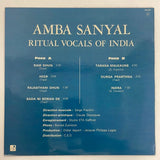 Amba Sanyal - Ritual Vocals of India - PES/Compagnie européenne du disque FR 70's 1st press NM/NM