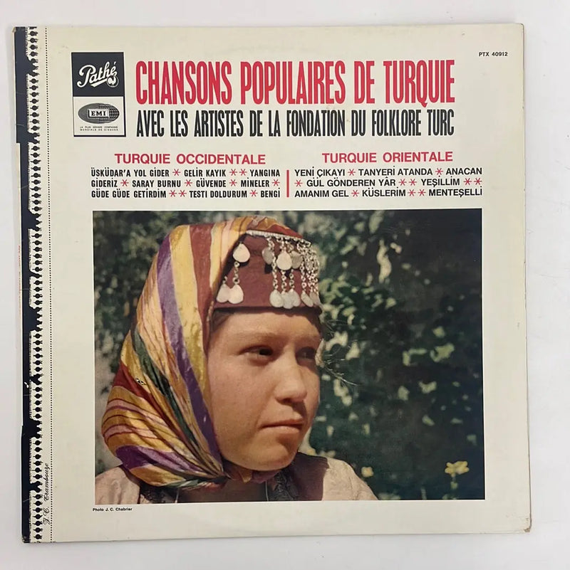 Chansons populaires de Turquie avec les artistes de la Fondation du Folklore Turc - Pathé/EMI FR 1966 1st press VG+/VG+