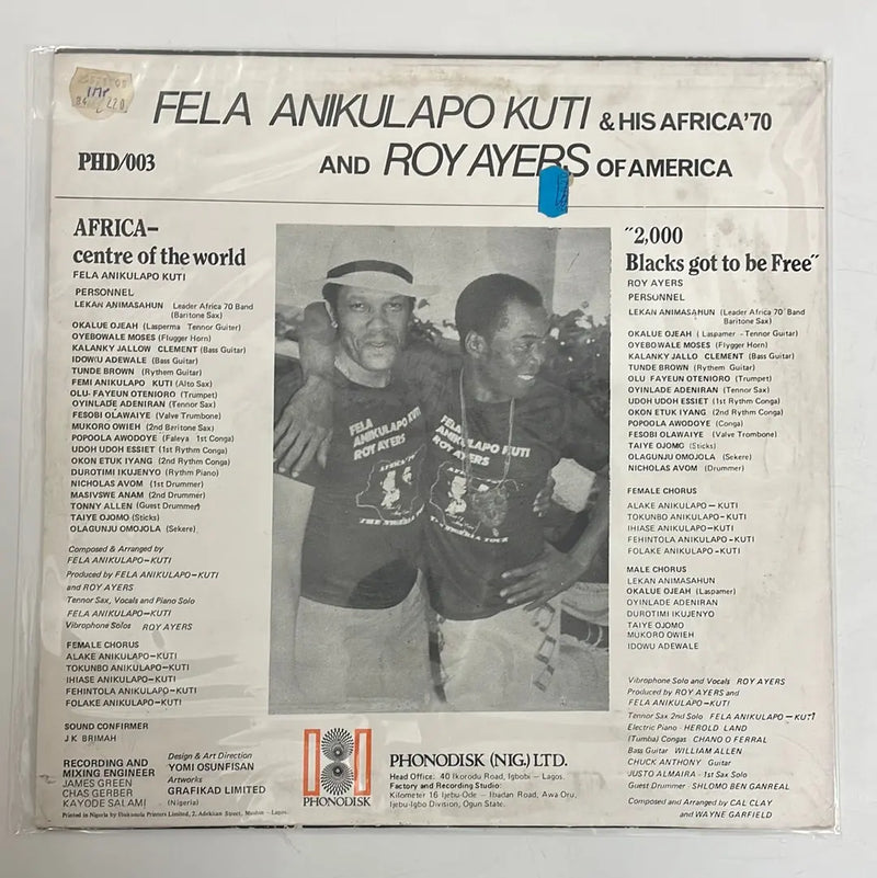 Fela Anikulapo Kuti/Roy Ayers - Music of many colours - Phonodisk NIG 1980 1st press VG+/VG+