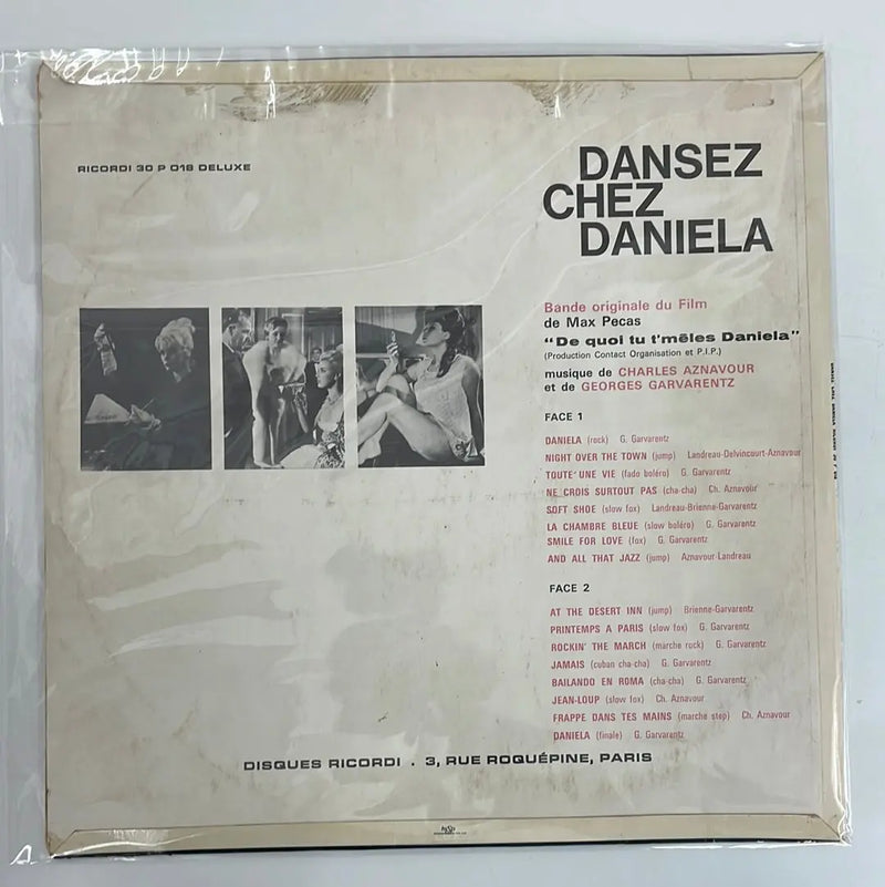 Georges Garvarentz/Charles Aznavour- Dansez chez Daniela o.s.t. - Ricordi FR 1961 1st press VG+/VG+