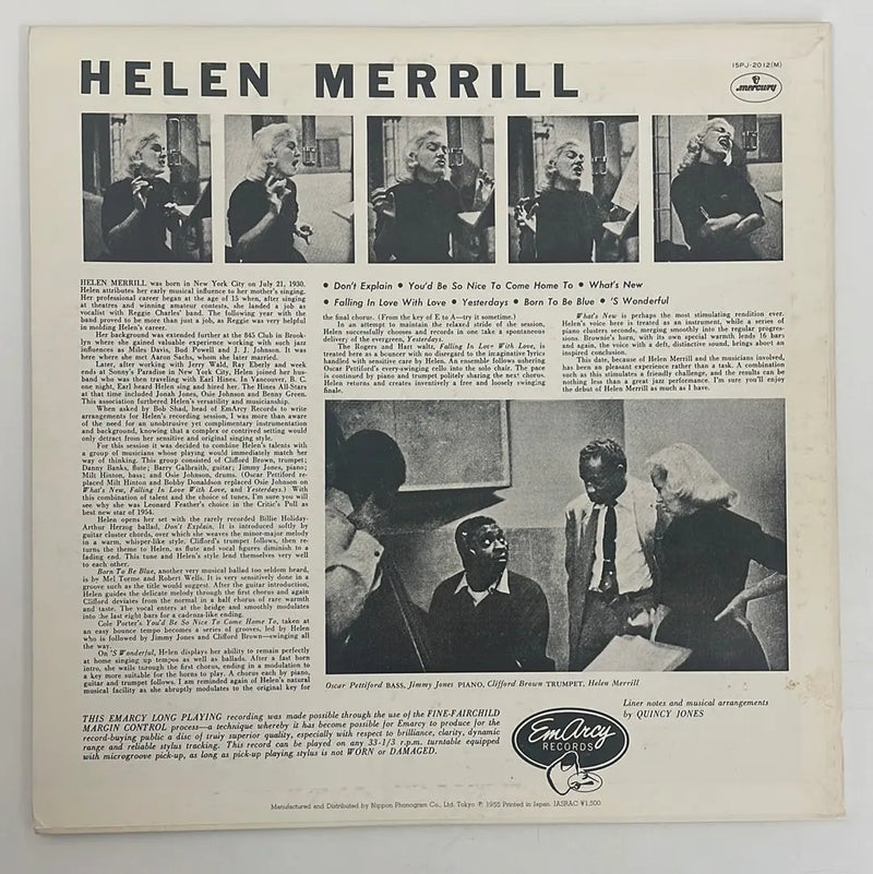 Helen Merrill - EmArcy Records JP 1971 NM/VG+