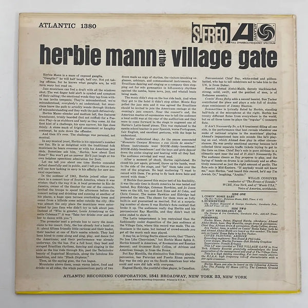 Herbie Mann at the Village Gate - Atlantic US mid 70's VG+/VG