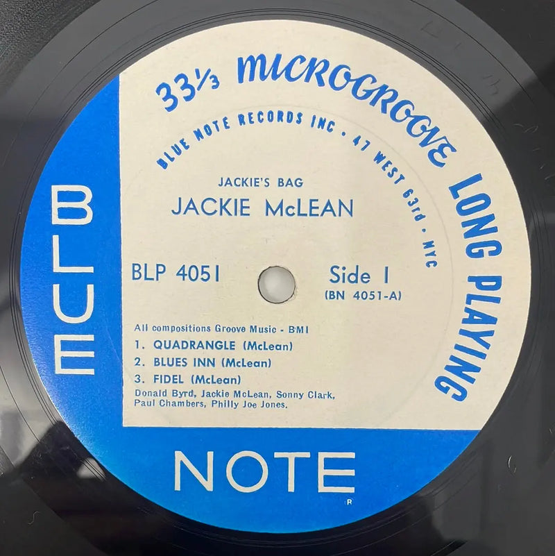 Jackie McLean - Jackie's bag - Blue Note US 1961 1st press VG/VG+