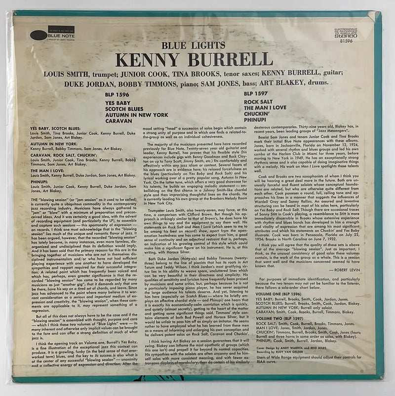Kenny Burrell - Blue Lights: Volume 1 - Blue Note US 1972 VG+/VG+