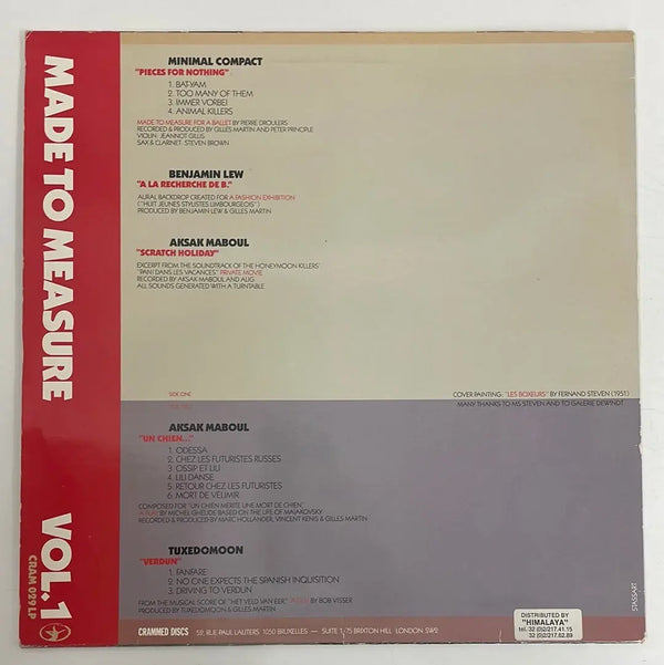 Made to Measure vol.1 - Crammed Discs BE 1984 1st press VG+/VG+