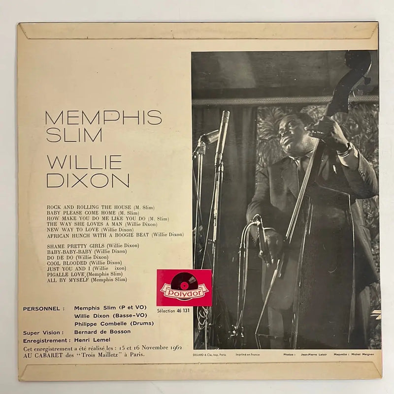 Memphis Slim/Willie Dixon - Aux Trois Mailletz - Polydor FR 1962 1st press NM/VG+