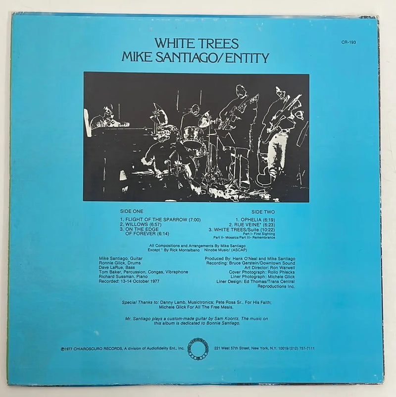 Mike Santiago Entity - White trees - Chiaroscuro US 1977 1st press NM/VG+