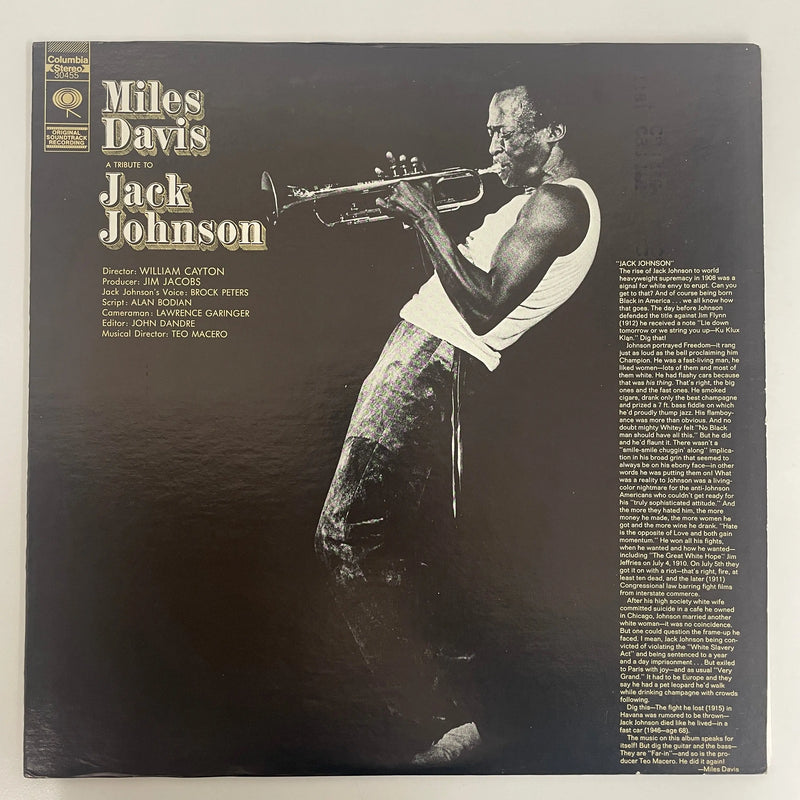 Miles Davis - (A tribute to) Jack Johnson - Columbia US mid 70's NM/NM