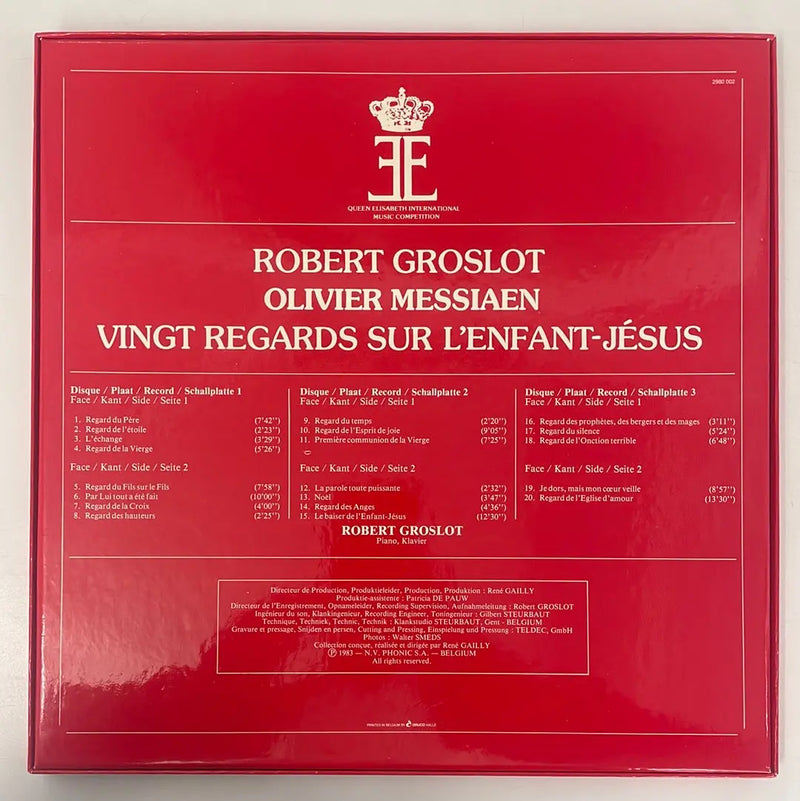 Olivier Messiaen/Robert Groslot - Vingt regards sur l'Enfant Jésus - Vanguard Classics BE 1983 1st press NM/NM