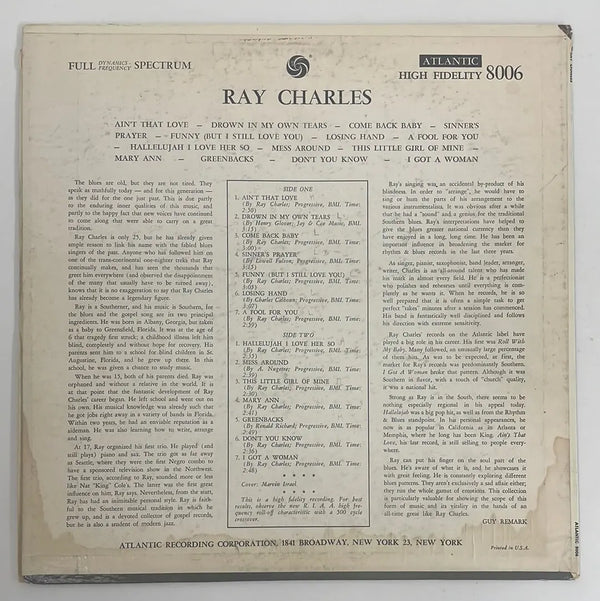 Ray Charles - Atlantic US 1962 VG+/VG+