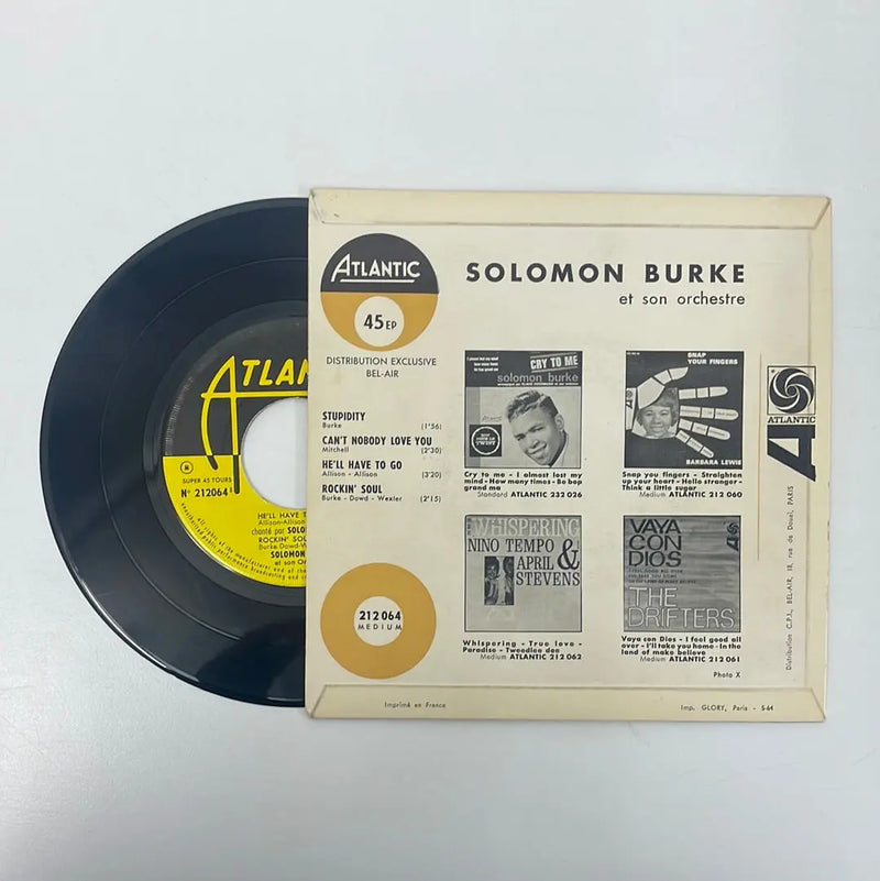 Solomon Burke - Stupidity - Atlantic FR 1964 1st press VG+/NM