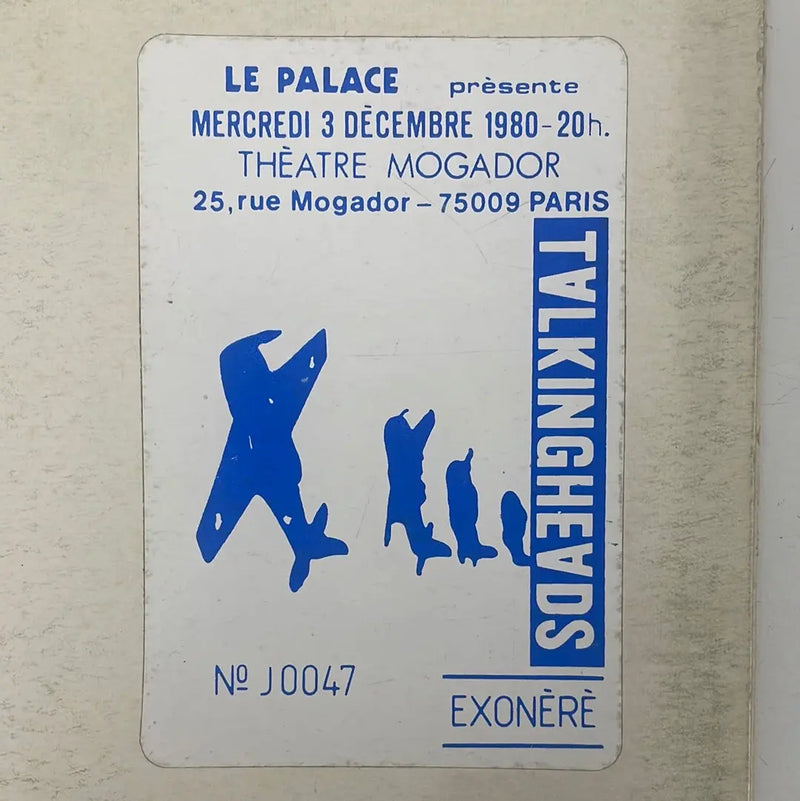 Talking Heads - Théâtre Mogador (live) - No label 1981 1st press NM/VG