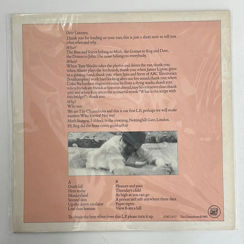 The Chameleons - Script of the bridge - Statik Records UK 1983 1st press NM/NM