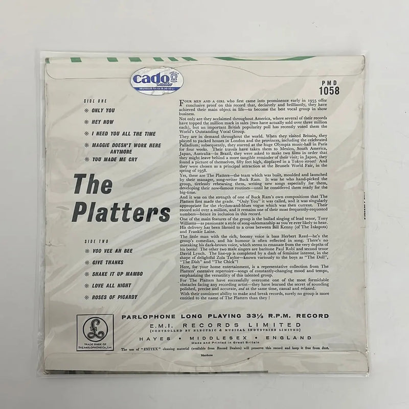 The Platters - Parlophone UK 1958 VG+/VG+