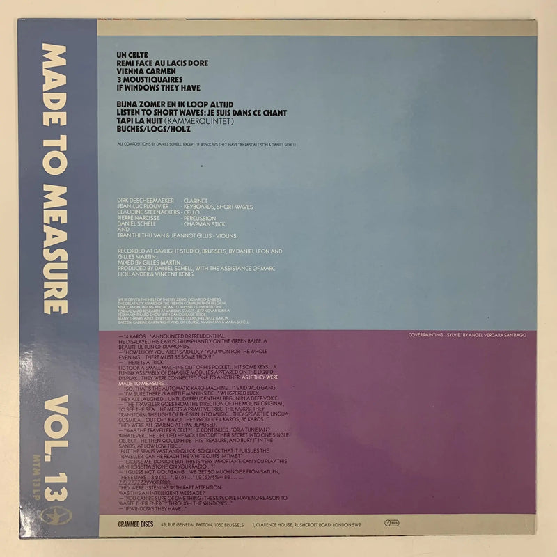 Daniel Schell & Karo "Made to Measure Vol. 13 / If Windows They Have" (Crammed Discs, Belgium, 1988) NM/VG+