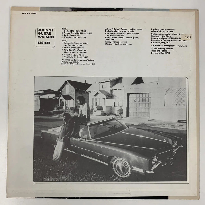 Johnny Guitar Watson "Listen" (Fantasy, US, 1973) VG+/VG+