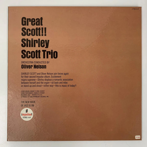 Shirley Scott Trio "Great Scott!!" (Impulse!, US, 1964) NM/VG+