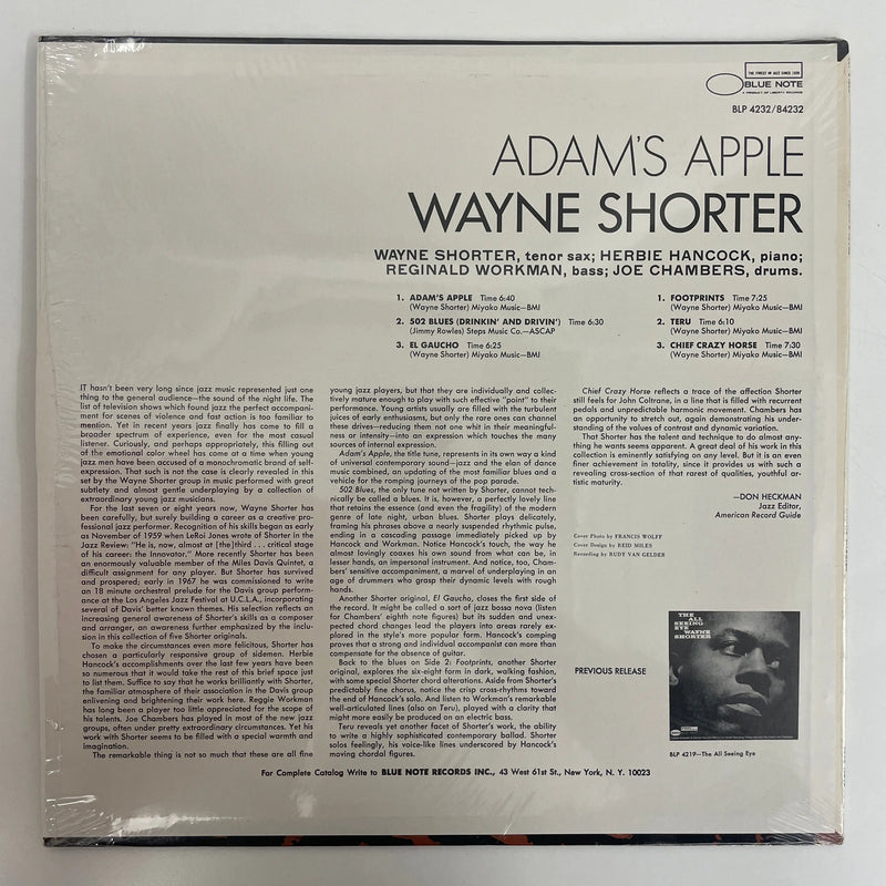 Wayne Shorter - Adam's Apple - Blue Note 1977 NM/NM