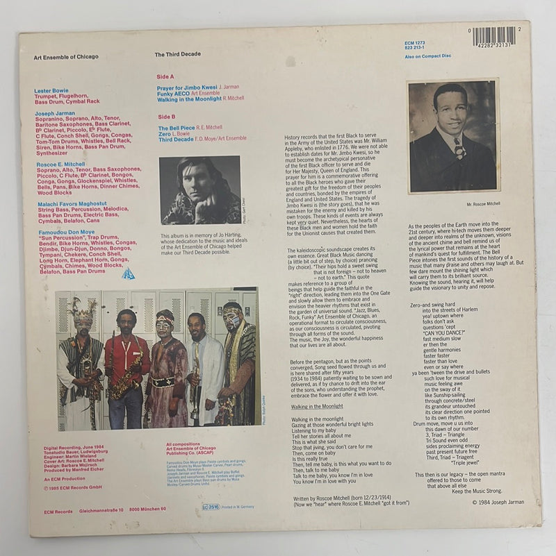 Art Ensemble of Chicago - The Third decade - ECM DE 1985 1st press VG+/VG+