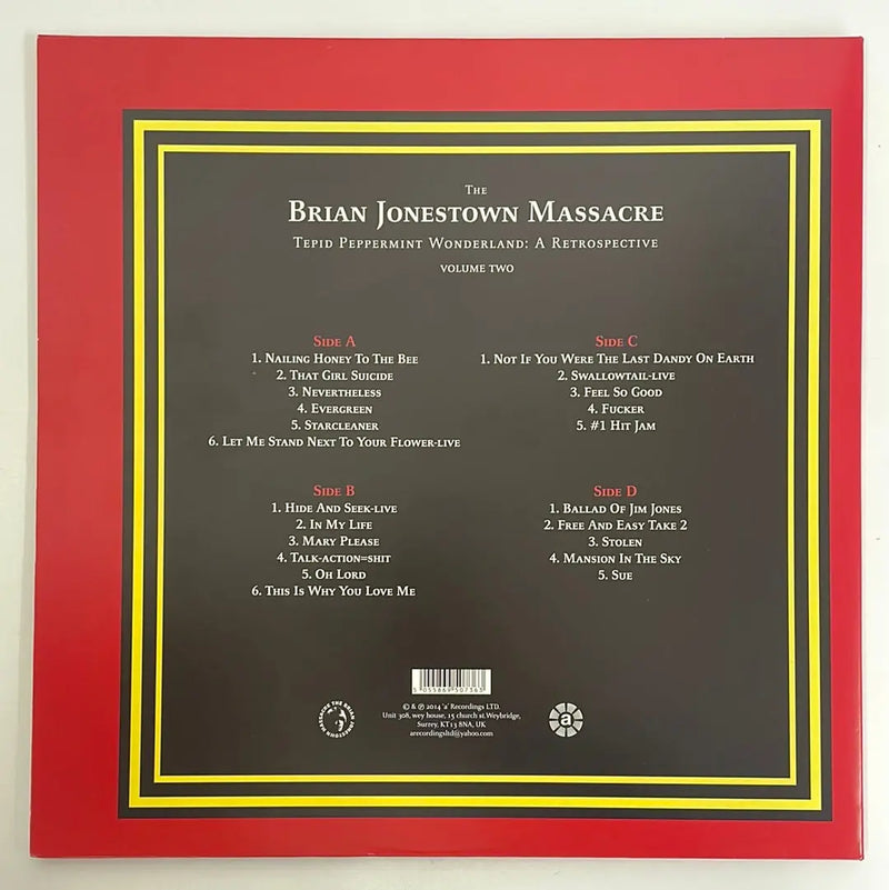 Brian Jonestown Massacre - Tepid peppermint wonderland: A retrospective. Volume two - A recordings UK 2014 NM/NM