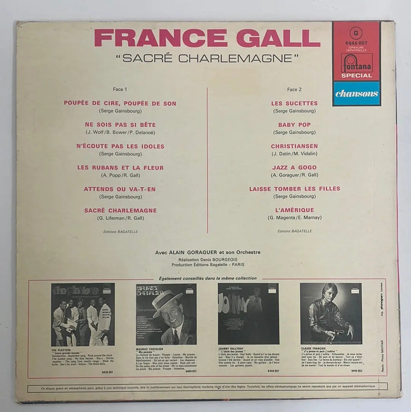 France Gall - Sacré Charlemagne - Fontana FR 1971 VG+/VG+