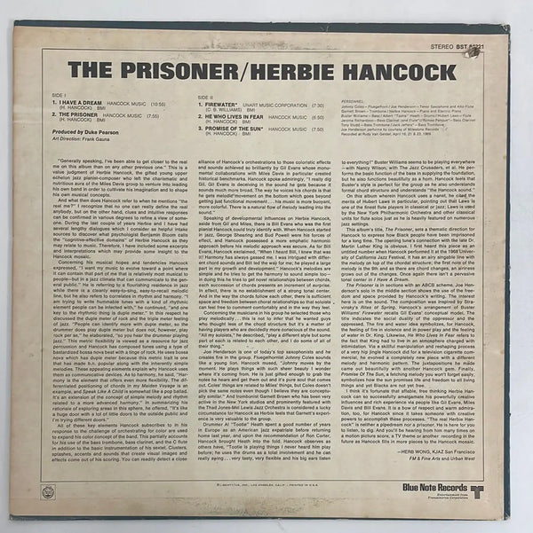 Herbie Hancock - The Prisoner - Blue Note US 1977 VG+/VG+