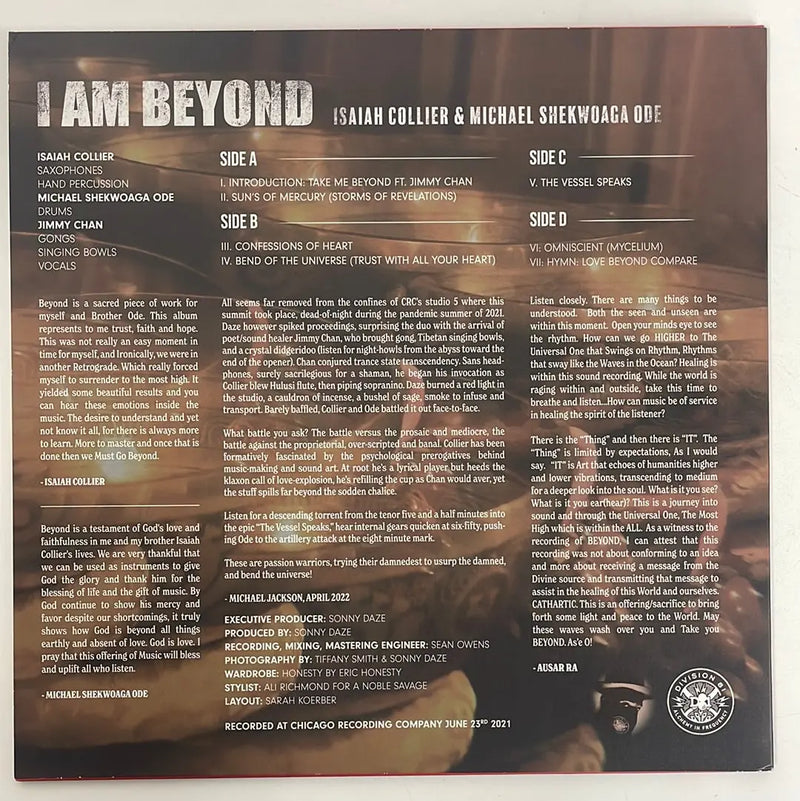 Isaiah Collier & Michael Shekwoaga Ode - I am beyond - Division 81 Records US 2022 1st press NM/NM