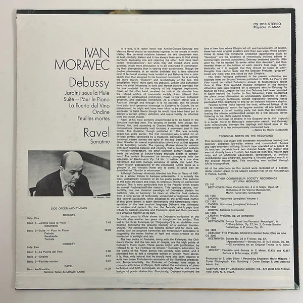 Ivan Moravec/Debussy/Ravel - Jardins sous la pluie/Suite pour le piano... - Connoisseur Society US 1969 1st press NM/VG+