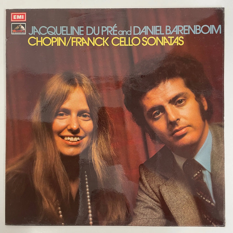 Jacqueline Du Pré and Daniel Barenboim - Chopin/Franck cello sonatas - His Master's Voice UK 1973 1st press NM/NM - SEYMOUR KASSEL RECORDS 