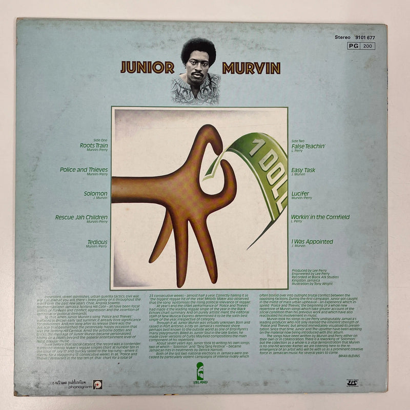 Junior Murvin - Police and thieves - Island FR 1977 1st press VG+/VG+