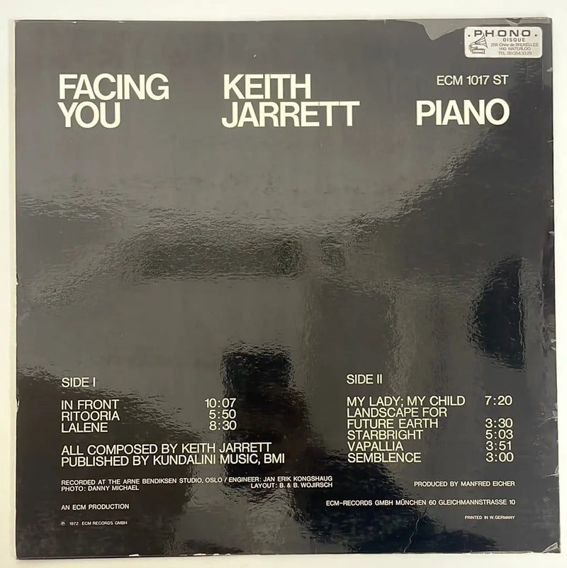Keith Jarrett - Facing you - ECM DE 1972 1st press NM/VG+