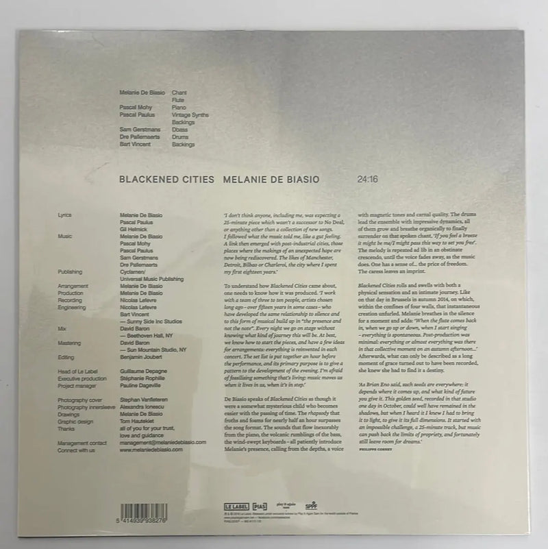 Mélanie De Biasio - Blackened Cities - PIAS EU 2016 1st press M/M