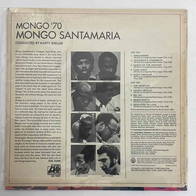 Mongo Santamaria - Mongo' 70 - Atlantic US 1970 1st press NM/VG+