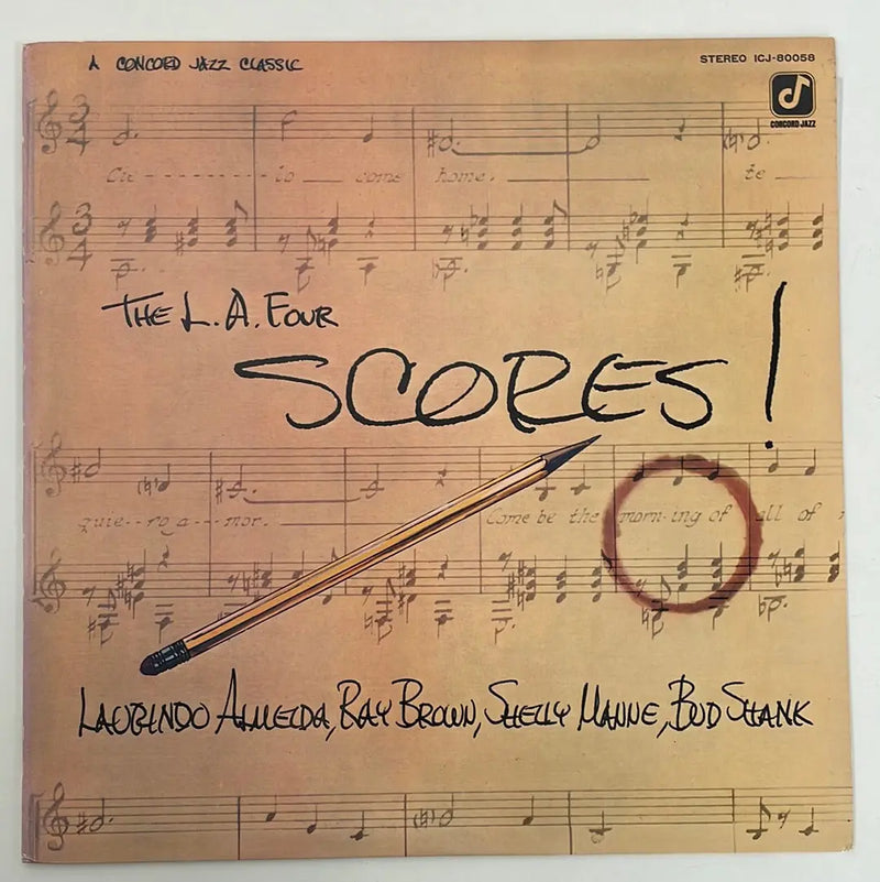 The L.A. Four - The L.A. Four scores! - Concord Jazz JP 1975 1st press NM/NM