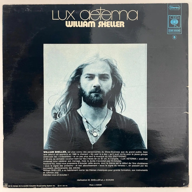 William Sheller - Lux Aeterna - CBS FR 1972 1st press VG+/VG+